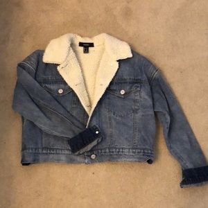 Denim jacket with Sherpa lining